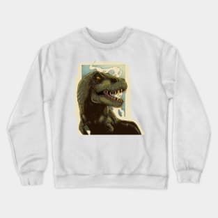 digital illustration t rex dinosaur Crewneck Sweatshirt